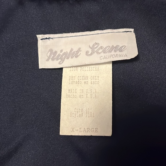 NIGHT SCENE ELEGANT NAVY BLUE 2pc DRESS & JACKET WITH BEADING FORMAL DRESS - Picture 15 of 15